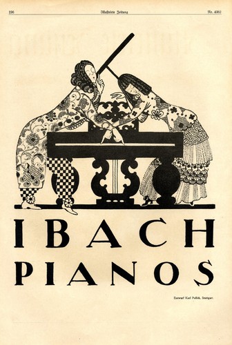 Ibach pianos reklame - pianos, 1922