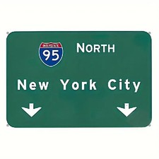 Blechschild wegweiser new york - blechschild,