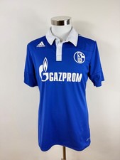 Adidas Schalke Triko, Kentkragen, Gr.M, blau-weiß
