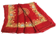 Braut rotes Kleid Damen Wickel