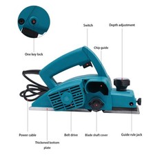 Elektrohobel Hobelmaschine Elektrisch Hobelbreite Handhobel 220V 800W DE