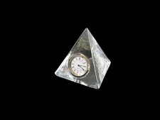 Vintage Glas Tischuhr / Uhr -