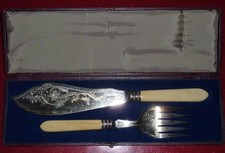 Fisch Vorlegebesteck, verm