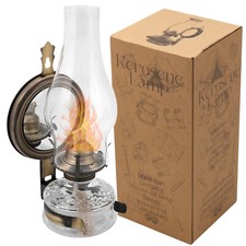 Petroleumlampe, Öllampe mit Spiegel, Öl-Lampe RETRO LOFT 31cm, Vintage-Lampe