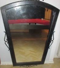 Wandspiegel Metall Schmiedeeisen Spiegel Rahmen Schmiedearbeit XL schwarz 100x73