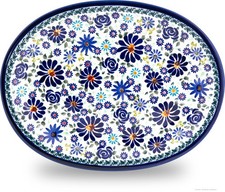 Bunzlauer Keramik Servierplatte Aufschnittplatte 29.1x22.1x2,8 cm Dekor DU126