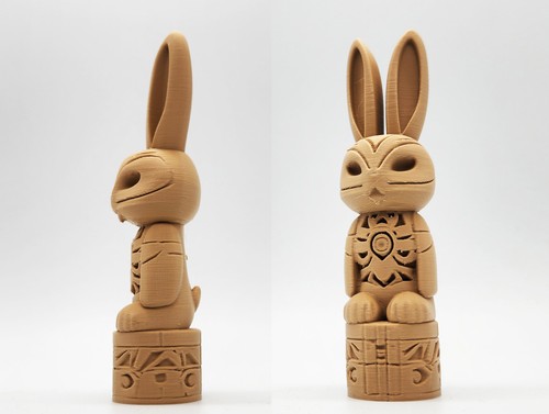 Hase totem pfahl - deko, figur