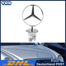 44mm Motorhaube Glänz Stern Emblem für Mercedes Benz W202 W203 W210 W220 W211