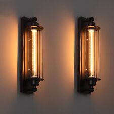 1-2× Retro Lampe Antik Wandleuchte Vintage Industrial Käfig Wandlampe Zimmer E27