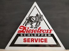 Fendt Dieselross Service 50 x 50 x 50 cm Blechschild Oldtimer Traktor NEU XXL
