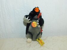 Steiff Maulwurf Maxi mit Knopf, Fahne und Schild!  H: 12,5cm