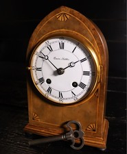 Erwin Sattler Tischuhr mechanisches Schlagwerk L'Epée 1839 Holz-Intarsien #G