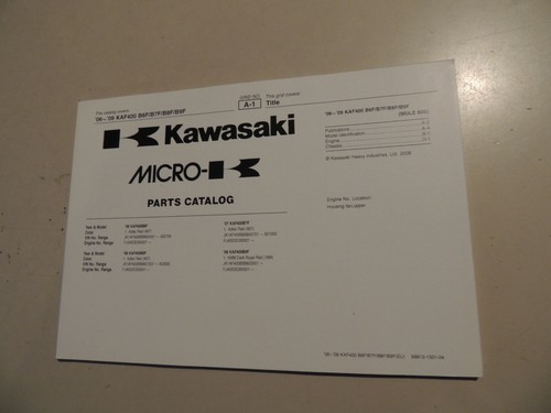 Parts catalog kawasaki kaf400 - catalog,