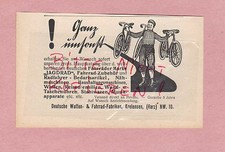 KREIENSEN Harz, Werbung 1908, Deutsche Waffen-Fahrrad-Fabriken Marke Jagdrad