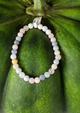 SCHMUCK-STCK ARMBAND Beryll HEILSTEIN Kugeln A 20cm Morganit Aquamarin