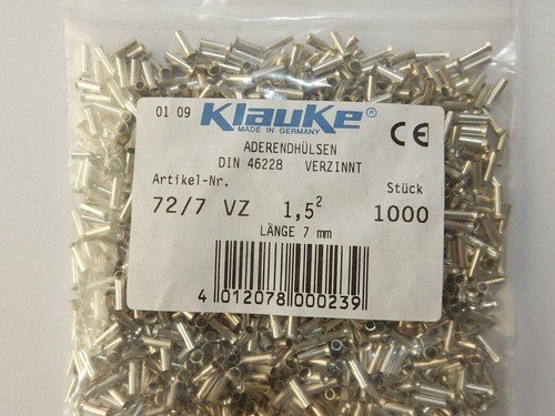 Klauke aderendhülsen 1mm - 1mm²,