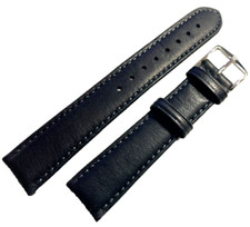 UVP 58.-€ Hirsch Luxus-Lederarmband Artisan L 18mm schwarz NEU Uhrband Lederband