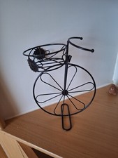Blumenständer aus Metall Blumentopfhalter Landhaus Stil Hochrad Fahrrad 