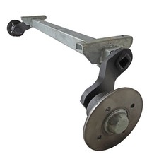 750kg Anhänger Achse - A= 1500mm - C= 1938mm 4x100 - niedriger Bock - ungebremst