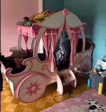 Prinzessin Bett Tunnel Zelt mit Sichtfenster, Baumwolle, Rosa, Mädchen