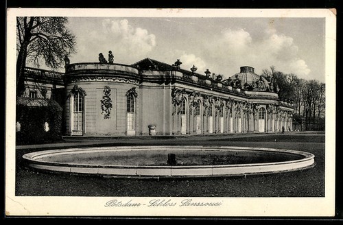 Ansichtskarte potsdam schloss - ansichtskarte,