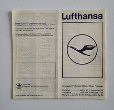 Lufthansa Flugplan / Timetable gültig ab 1. November 1969 