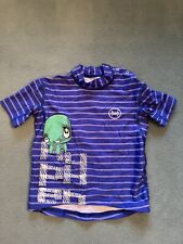 Schwimmshirt, Hyphen, Größe 80/86, Blau mit Streifen und Aufdruck