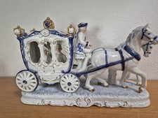 Pferdekutsche Porzellan 2er