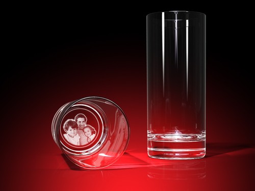 Trinkglas gravur foto - trinkglas,