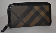 Burberry Geldbörse Geldbeutel Zippy Smocked Check Top Zustand