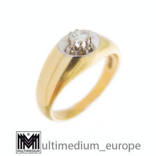 585er Gelbgold Ring Solitär Diamant 14ct yellow gold solitaire diamond 14k