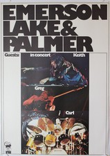 Emerson, Lake & Palmer in Concert, Poster Plakat, Konzert, Live, 1973, Kieser
