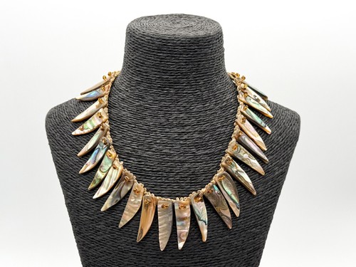 Vintage abalone muschel feder - abalone,