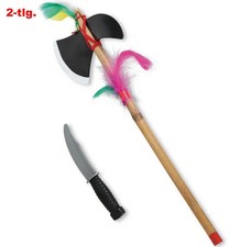 Indianerset, Faschingszubehör Tomahawk mit Messer 2teilig