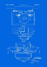 Kamera Fokussierung mech. - Patent App 1958 Repro. (210 x 297 mm - 8,25" x 11,75").