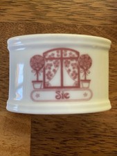 6 Serviettenringe Set Antik Vintage Retro  Porzellan oder Keramik Landhaus Stil