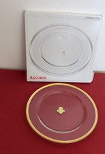 Walther Glas Astoria großer Glasteller Servierplatte mit Goldrand. Pizza Teller.