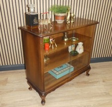 Chippendale Stil Vitrine Regal mit Glas Schiebetür Stilmöbel Gründerzeit antik