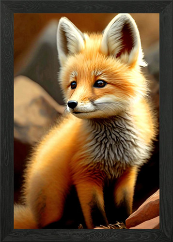 Fuchs gerahmtes wandbild - gerahmtes,