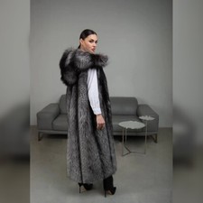 Damen Langer Mantel Echter