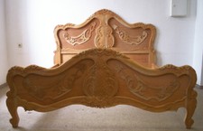 BETTGESTELL B160 X L200 HOLZ NATUR DOPPELBETT BETT ROKOKO-BAROCK-STIL