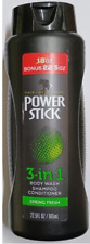 POWER STICK 3-in-1 Body wash, Shampoo, Conditioner 'Spring Fresh' 665 ml USA