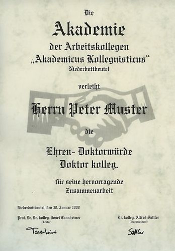 Diplom urkunde ehren doktor - diplom,