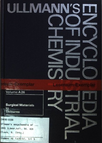 Ullmann encyclopedia of - ullmann's,