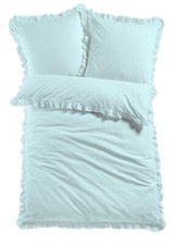 Satin Baumwoll Bettwäsche Hellmint Bettgarnitur Bett-Kissen-Bezug Set Neu