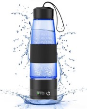 Wasserstoff Wasserflasche, 460ml 1200mAh Wasserstoffflasche Glas BPA Frei, SPE
