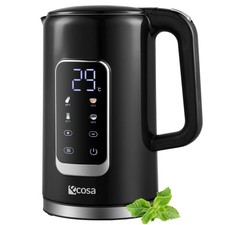 Edelstahl Wasserkocher 2200 W mit Temperatureinstellung (40°C-100°C) 1,7 Liter