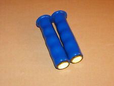 Retro Fahrrad Fixie Singlespeed Griffe Lenkergriffe blau mit Reflektoren NOS #1