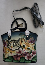 Anuschka Cute Kittens Leather