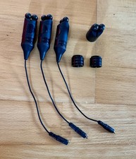 3x Nash Siren Night Glo Bobbin Black + 6 Zusatzgewichte und einem Ersatz Clip